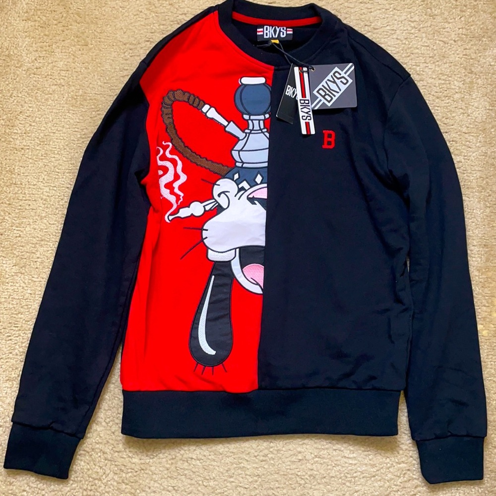 BNWT BKYS Red & Black Graphic Pull-over sweatshirt
